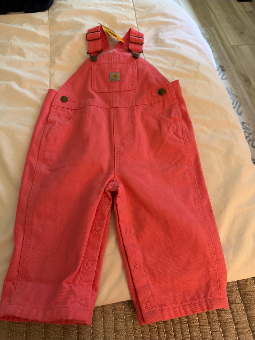 Carhartt Kids Neon Pink Cotton Overalls